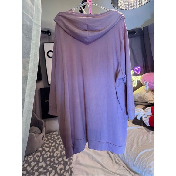 cable & Gauge C & G plus size 3xl   Rose blush pink hooded side snap short/top - Picture 2 of 3